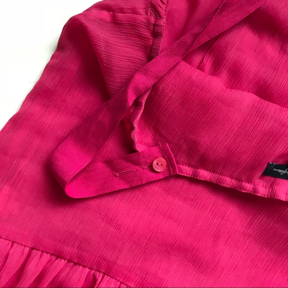 Pink American Eagle Ruffle Tank with Lace - Picture 7 of 8